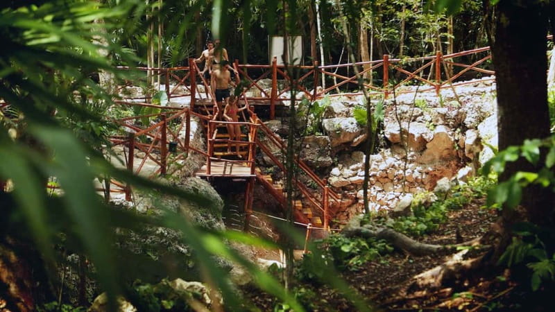 Cancún: Cenotes Adventure with Tequila Tasting & Mayan Snack - Zipline Slide and Jump Platform: Choose Your Thrill Level