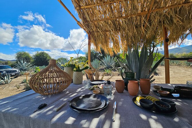 Danzantes Premium Mezcal, Hierve el Agua, Textiles & Lunch - Oaxaca textiles (telares) and chocolate on ancestral metate tools