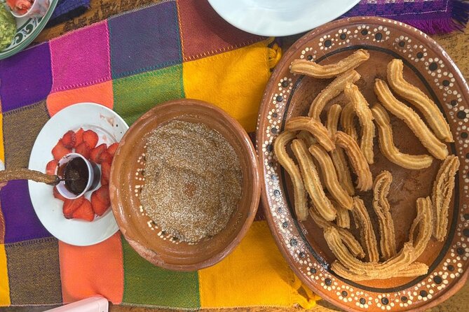 Make your own Churros from scratch - Tacos, tortillas, and molcajete salsa at the table