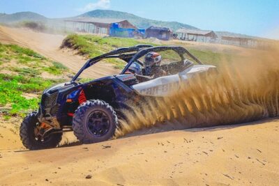 Off-Road Cabo Adventure: Desert & Beach Ride Plus Tequila Tasting - Entering Playa Migrino: desert riding, white sand, and whale season