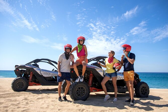 Off-Road Cabo Adventure: Desert & Beach Ride Plus Tequila Tasting - Safety gear, water, and the collision insurance catch