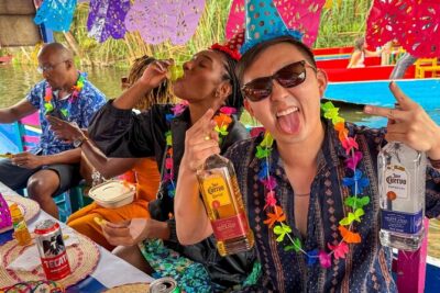 Xochimilco All Inclusive Experience Tequila and Mezcal with Culture - Stop 1 at Canal de Nativitas: welcome toast, unlimited tequila, and group games