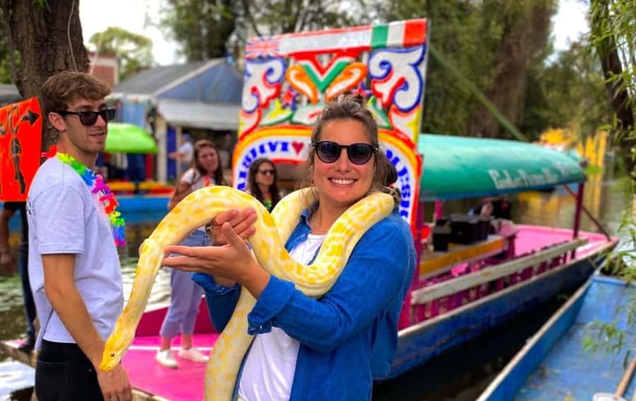Xochimilco's Wild Side: Mezcal, Insects & Culture - The guide energy: Daniela, Odette, Alan, and the rest of the crew